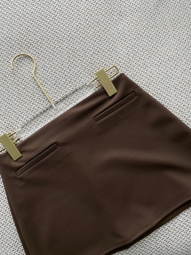 ZELDA MINI SKIRT // BROWN