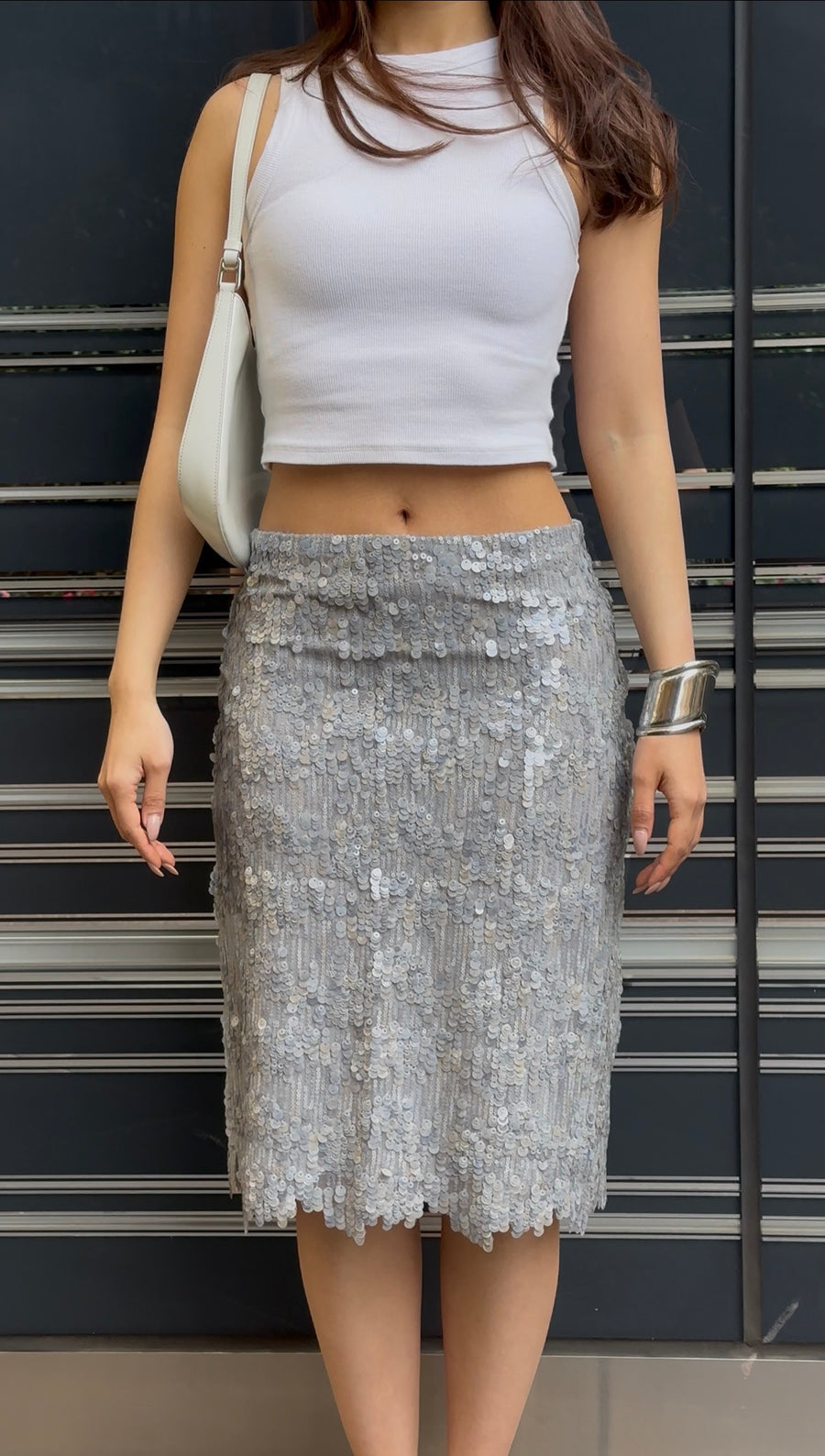 Aster Skirt in silver