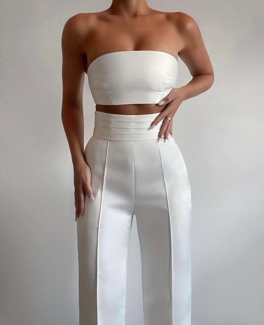 IVY HIGH WAISTED PANT // OFF WHITE