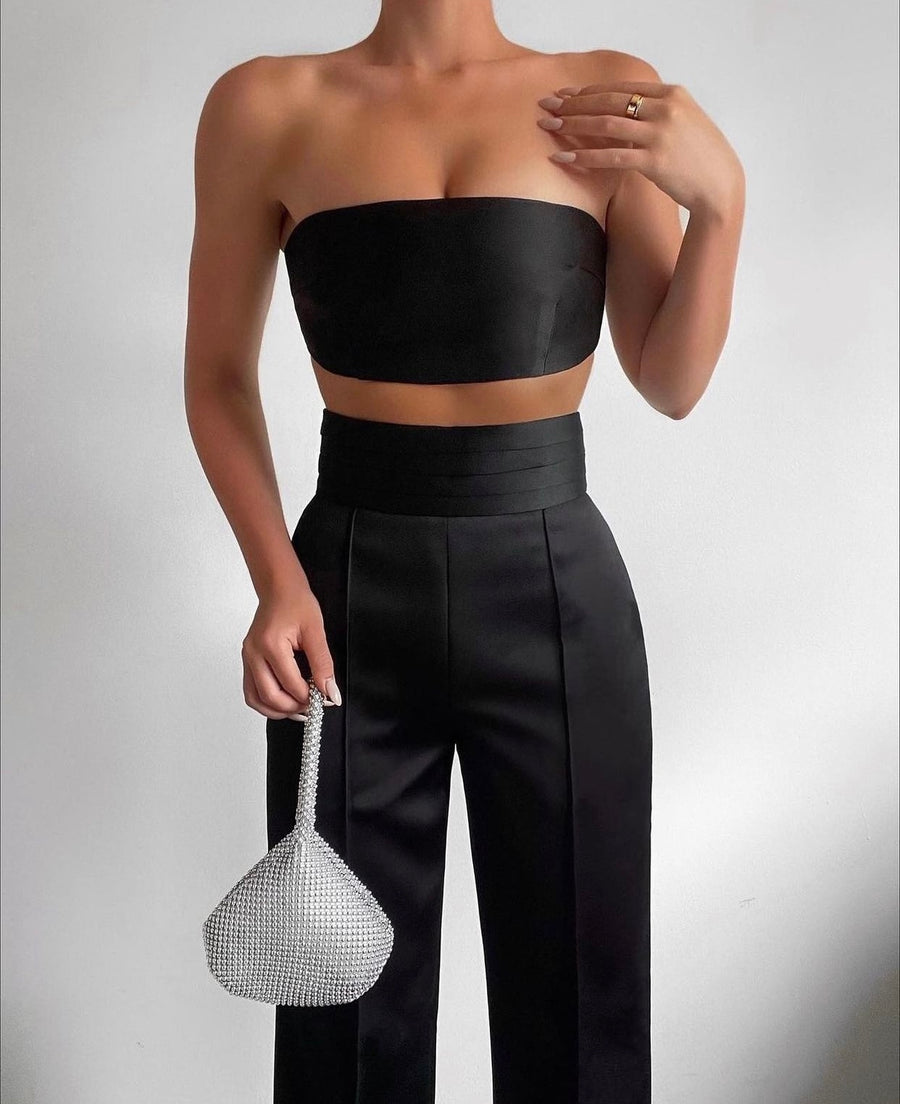 IVY HIGH WAISTED PANT // BLACK